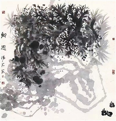 鄉(xiāng)思（中國(guó)畫(huà)）  　　陽(yáng) 光