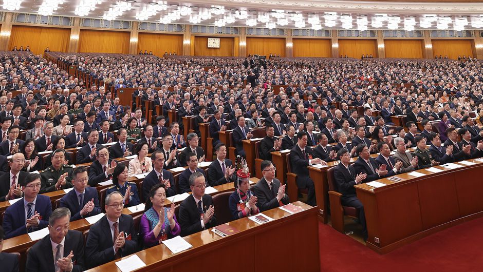 3月4日，中國(guó)人民政治協(xié)商會(huì)議第十四屆全國(guó)委員會(huì)第二次會(huì)議在北京人民大會(huì)堂開(kāi)幕。新華社記者 龐興雷 攝