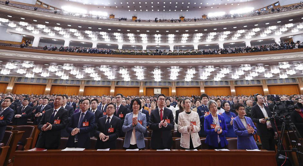 3月4日，中國(guó)人民政治協(xié)商會(huì)議第十四屆全國(guó)委員會(huì)第二次會(huì)議在北京人民大會(huì)堂開(kāi)幕。