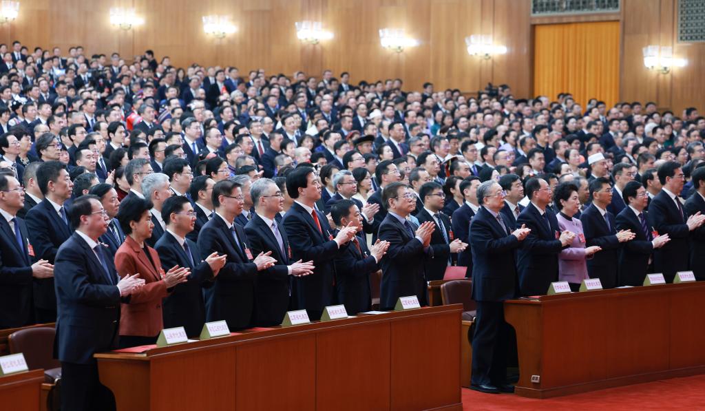 3月11日，第十四屆全國人民代表大會第二次會議在北京人民大會堂舉行閉幕會。新華社記者 王曄 攝